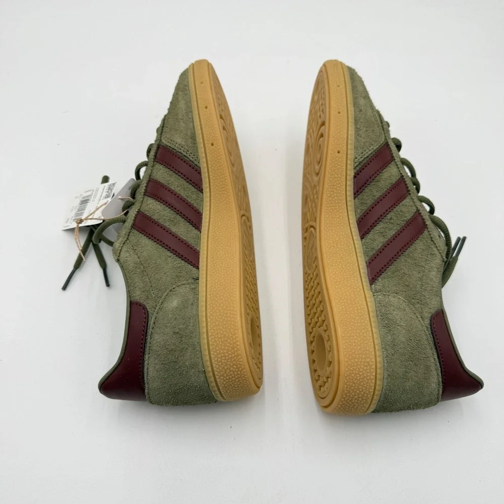 Adidas Men's Size 11.5 Handball Spezial Casual Shoes Olive Brown Gum JQ8297 NEW